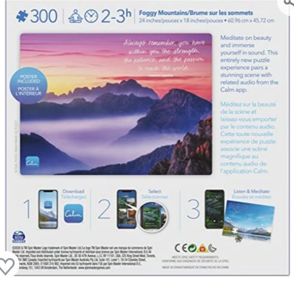 300 piece puzzle with subscription to Calm - Picture 4 of 4